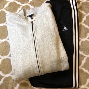 3 For $30 ITEM GRAY BOMBER STYLE ZIP-UP